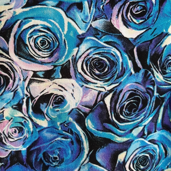 Blue roses digital print mini qipao - Picture 7 of 7